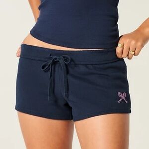 Hollister Bow Graphic Fleece Mini Shorts